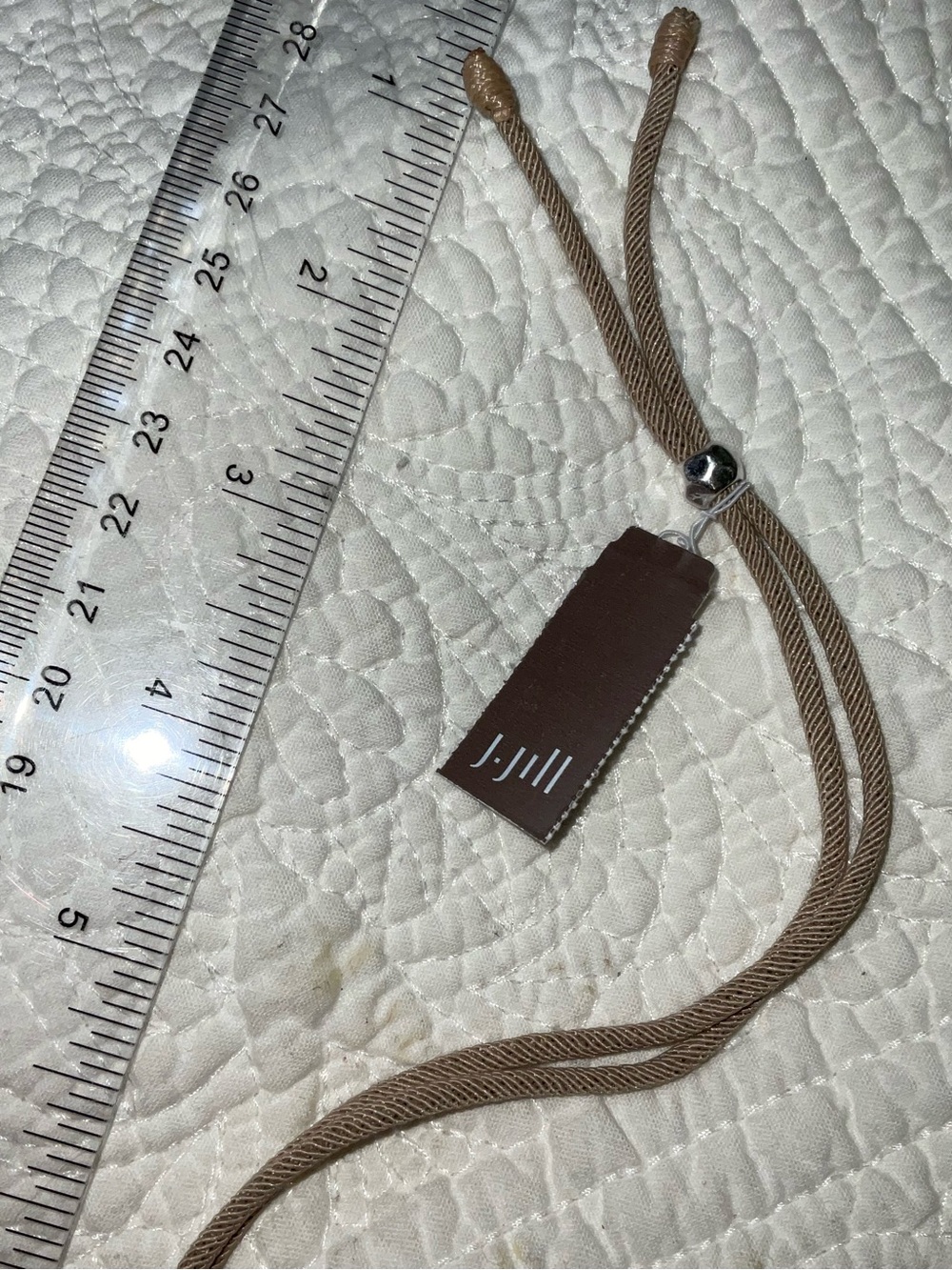 J. Jill Beige Cord Necklace with Silver Pendant - Picture 5 of 6